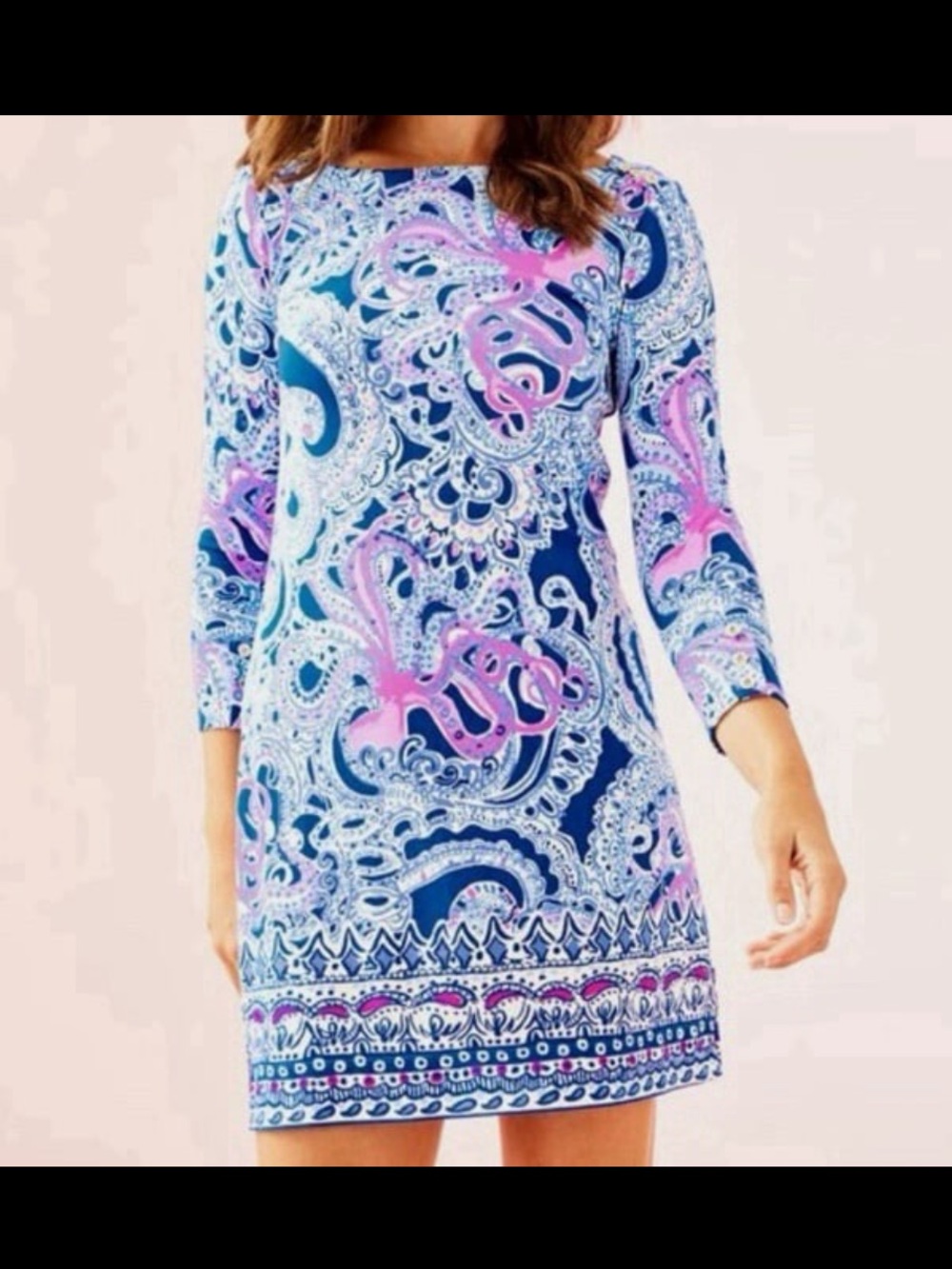 Lilly Pulitzer Octopus Blue Grotto Legga Sea Print Sophie Dress